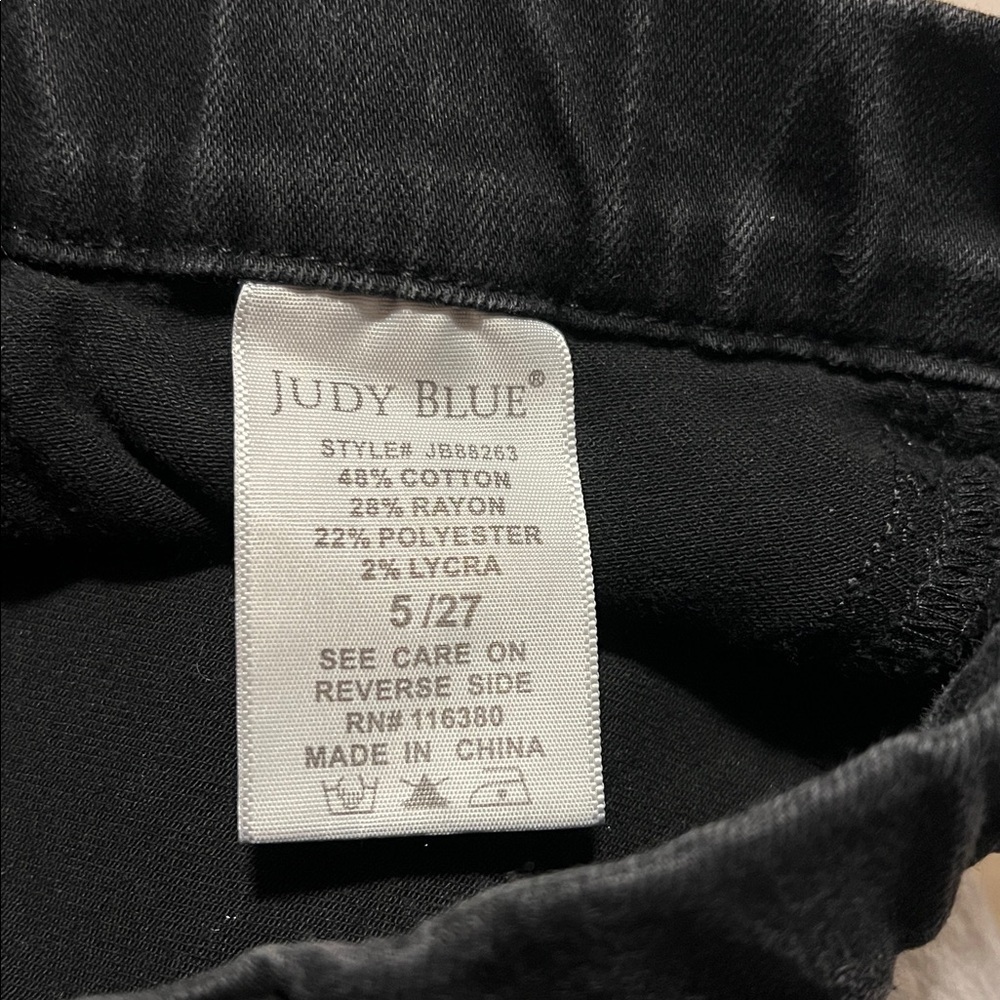 Judy Blue elastic waist black skinny fit jeans - Picture 6 of 6
